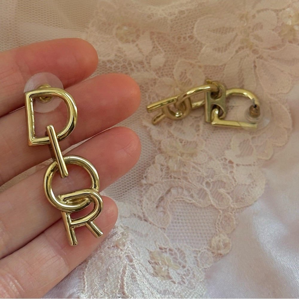 Dior Gold Statement Earrings - image 2